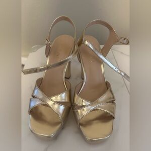 Women’s Gold Platform Heels
